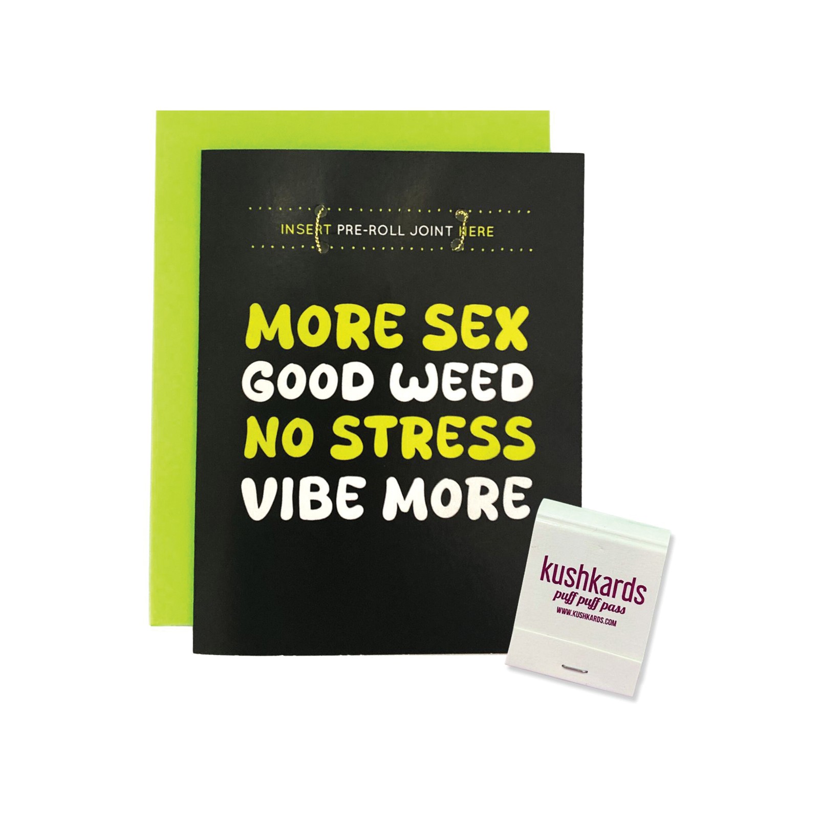 More Sex Greeting Card with Matchbook for Relaxation