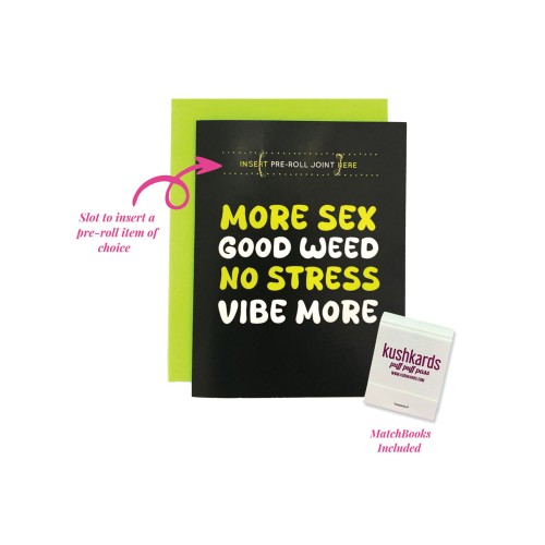 More Sex Greeting Card with Matchbook for Relaxation