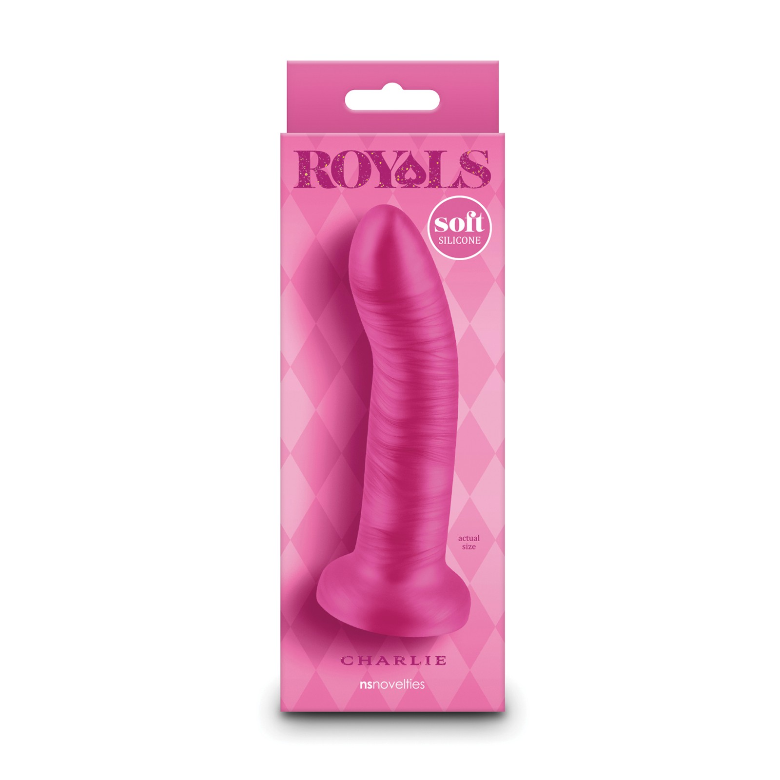 Dildo Curvado Charlie 5" Royals - Rosa Metálico