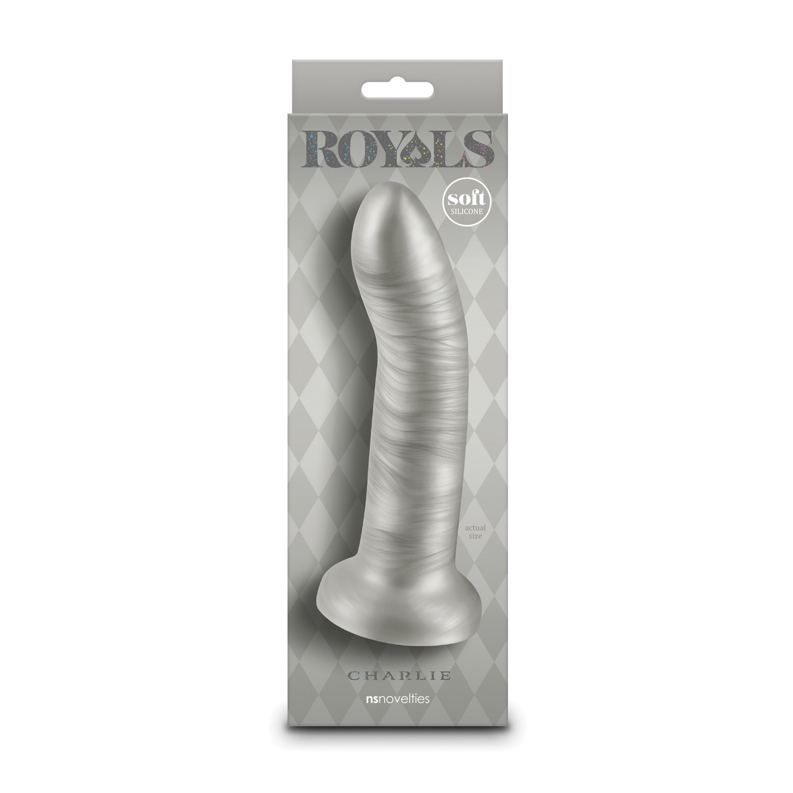 Dildo Curvado Royals 7 Pulgadas Charlie Champagne Metálico