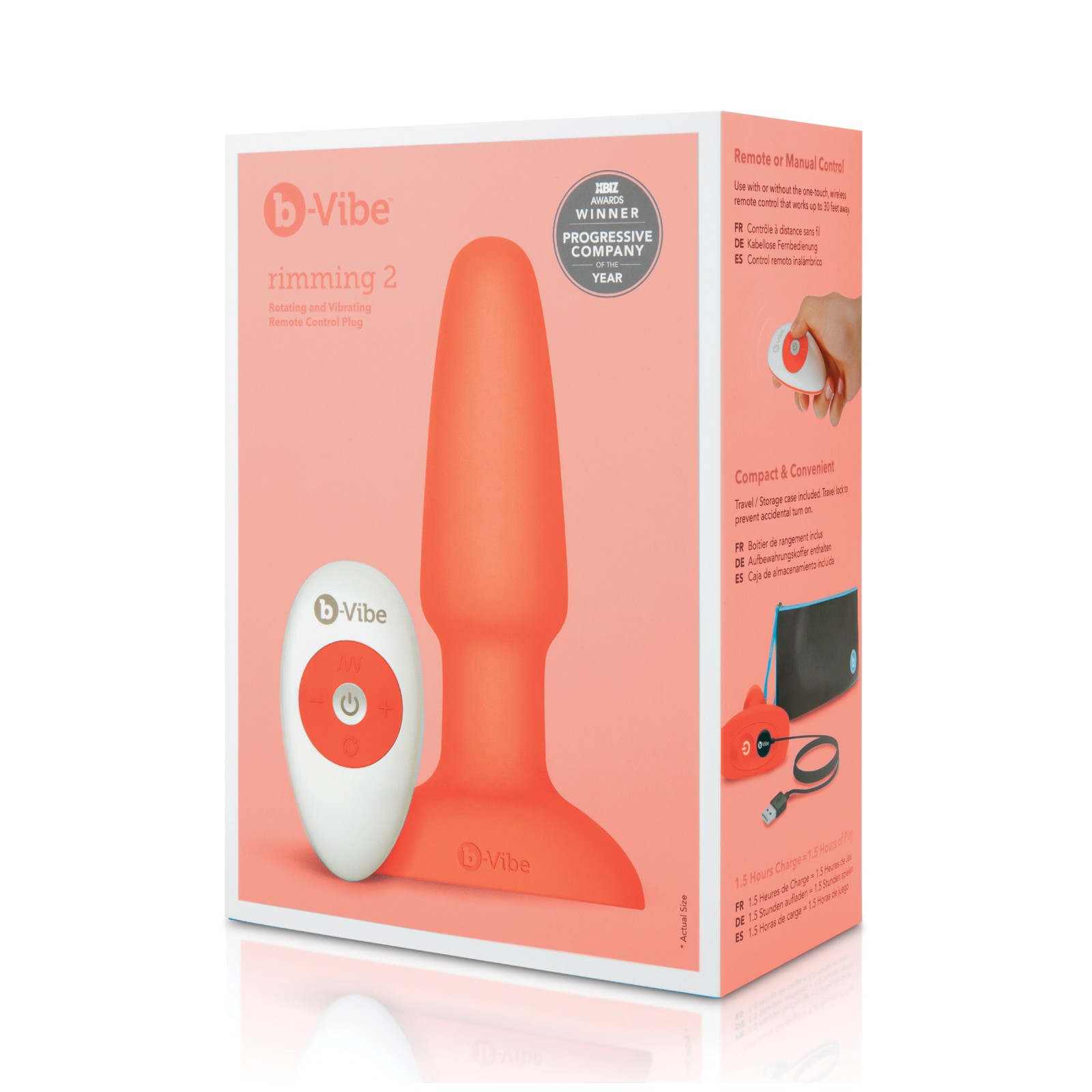 b-Vibe Rimming Plug 2 Naranja