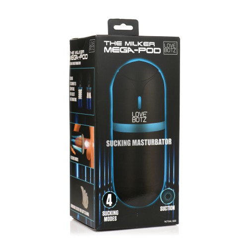 The Milker Mega-Pod Sucking Masturbator - Black/Clear