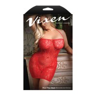 Vixen Feel The Heat Halter Dress Red QN