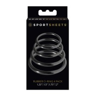 4 Pack Rubber O Rings for Versatile Strap-On Play