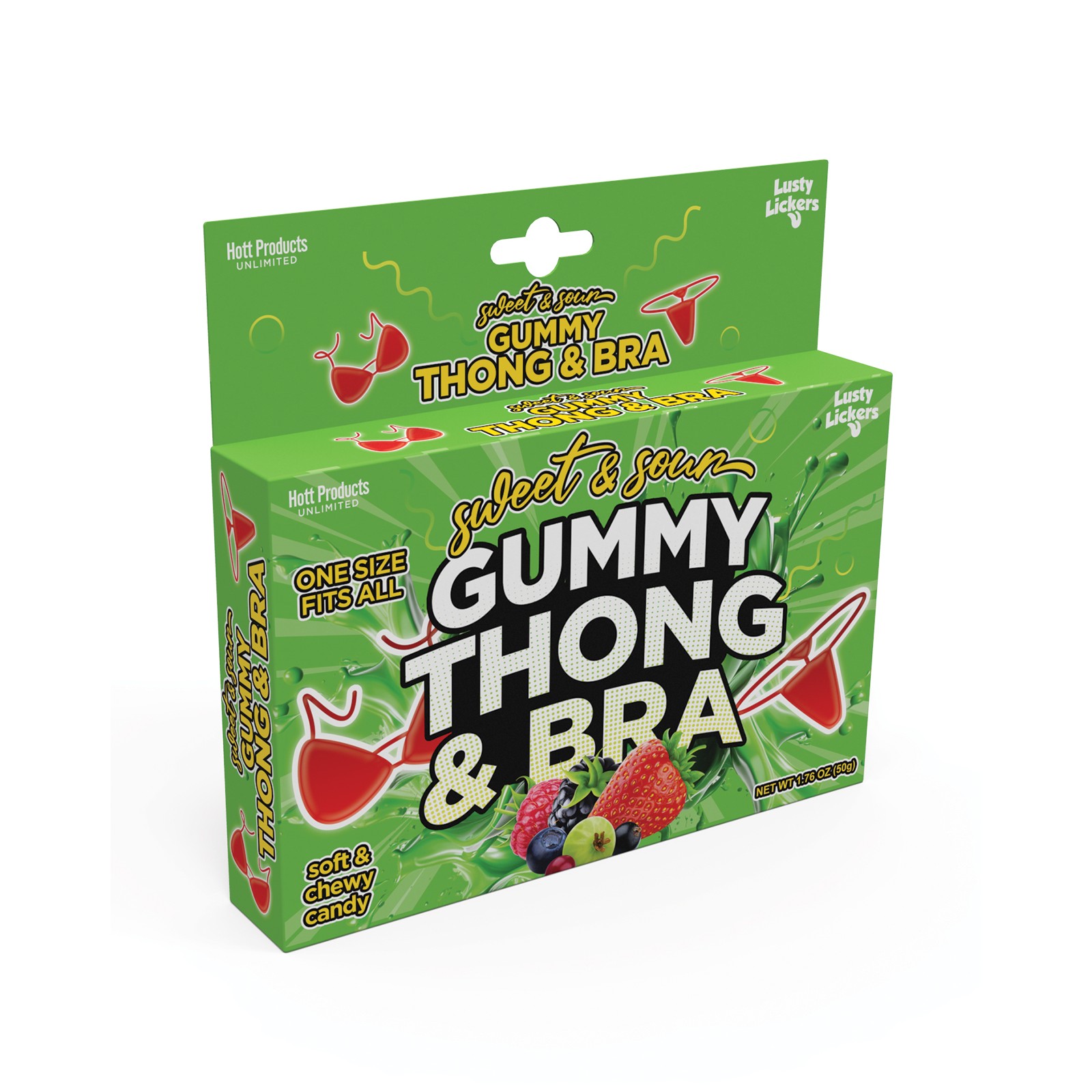 Conjunto de Tanga y Sujetador Gummy Dulce y Ácido