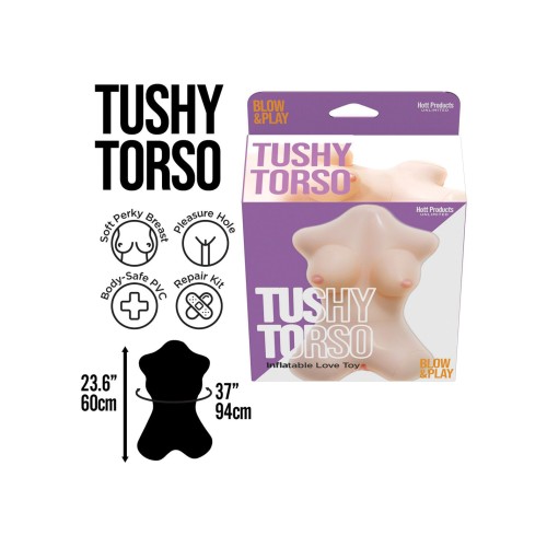 Muñeco Inflable Tushy Torso con Agujero Vaginal