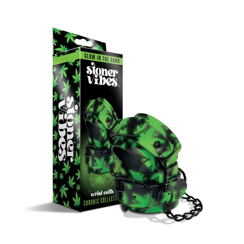 Stoner Vibes Glow in the Dark Adjustable Wrist Cuffs