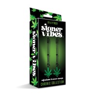 Pinzas para Pezones Ajustables que Brillan en la Oscuridad Stoner Vibes