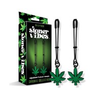 Stoner Vibes Glow In The Dark Adjustable Tweezer Nipple Clamps