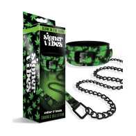 Stoner Vibes Glow-in-the-Dark Collar & Leash