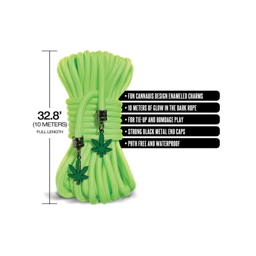 Stoner Vibes Glow in the Dark Rope Green