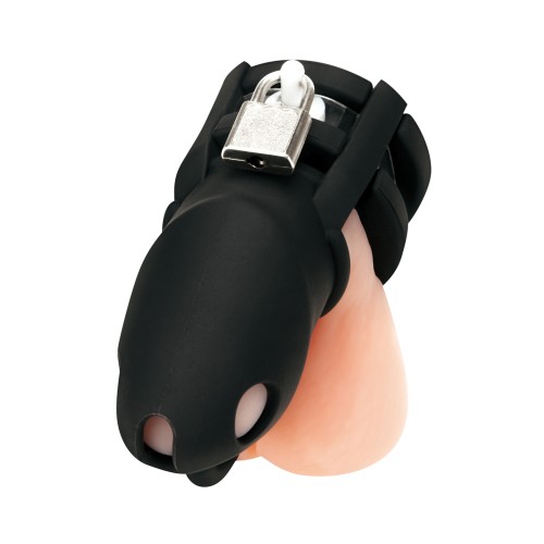 Blue Line 2 Silicone Mini Cock Cage Black