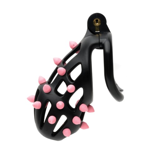 Cárcel de Castidad Sport Fucker Cellmate FlexiSpike - Tamaño 2 Negro/Rosa