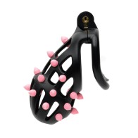 Cárcel de Castidad Sport Fucker Cellmate FlexiSpike - Tamaño 2 Negro/Rosa