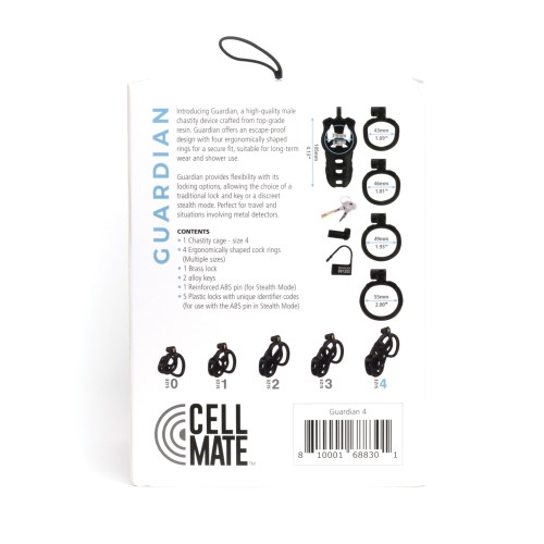 Cárcel de Castidad Sport Fucker Cellmate Guardian Negro Talla 4