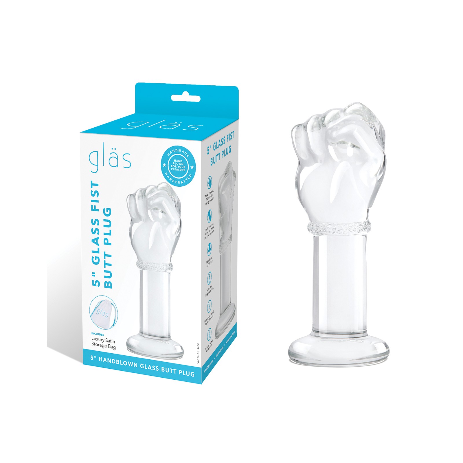 Glas 5 Inch Fist Anal Plug