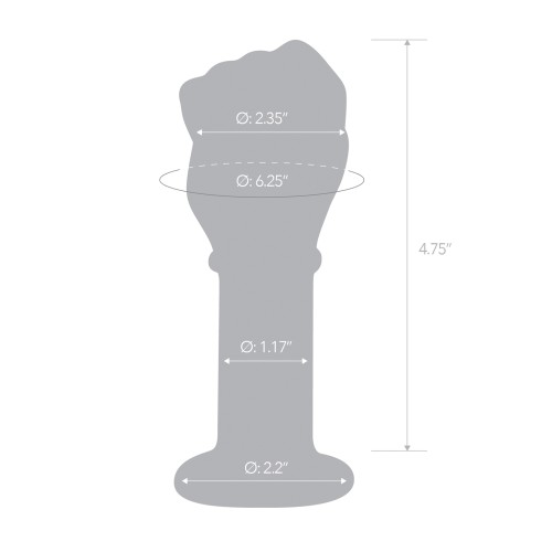 Plug Anal Glas de 5 Pulgadas en Forma de Puño