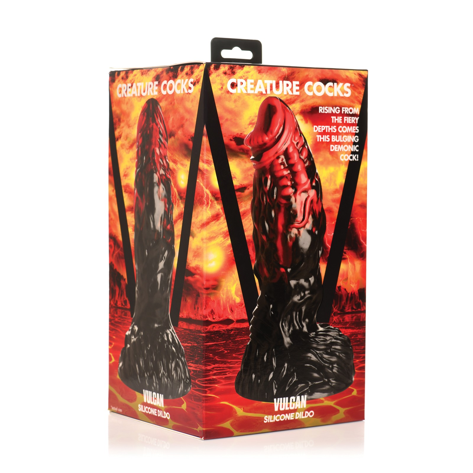 Creature Cocks Dildo de Silicona Vulcan - Negro/Rojo