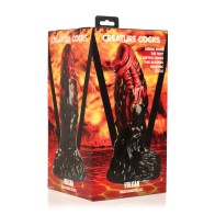 Creature Cocks Dildo de Silicona Vulcan - Negro/Rojo