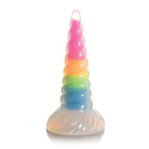 Creature Cocks Glow in Dark Silicone Dildo Rainbow