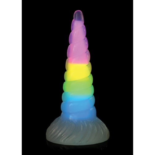 Creature Cocks Glow in Dark Silicone Dildo Rainbow