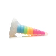 Creature Cocks Glow in Dark Silicone Dildo Rainbow