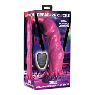 Creature Cocks Xenox Vibrating Dildo Remote Pink Purple