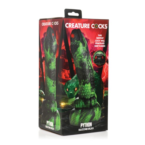 Python Silicone Dildo Creature Cocks Black/Green