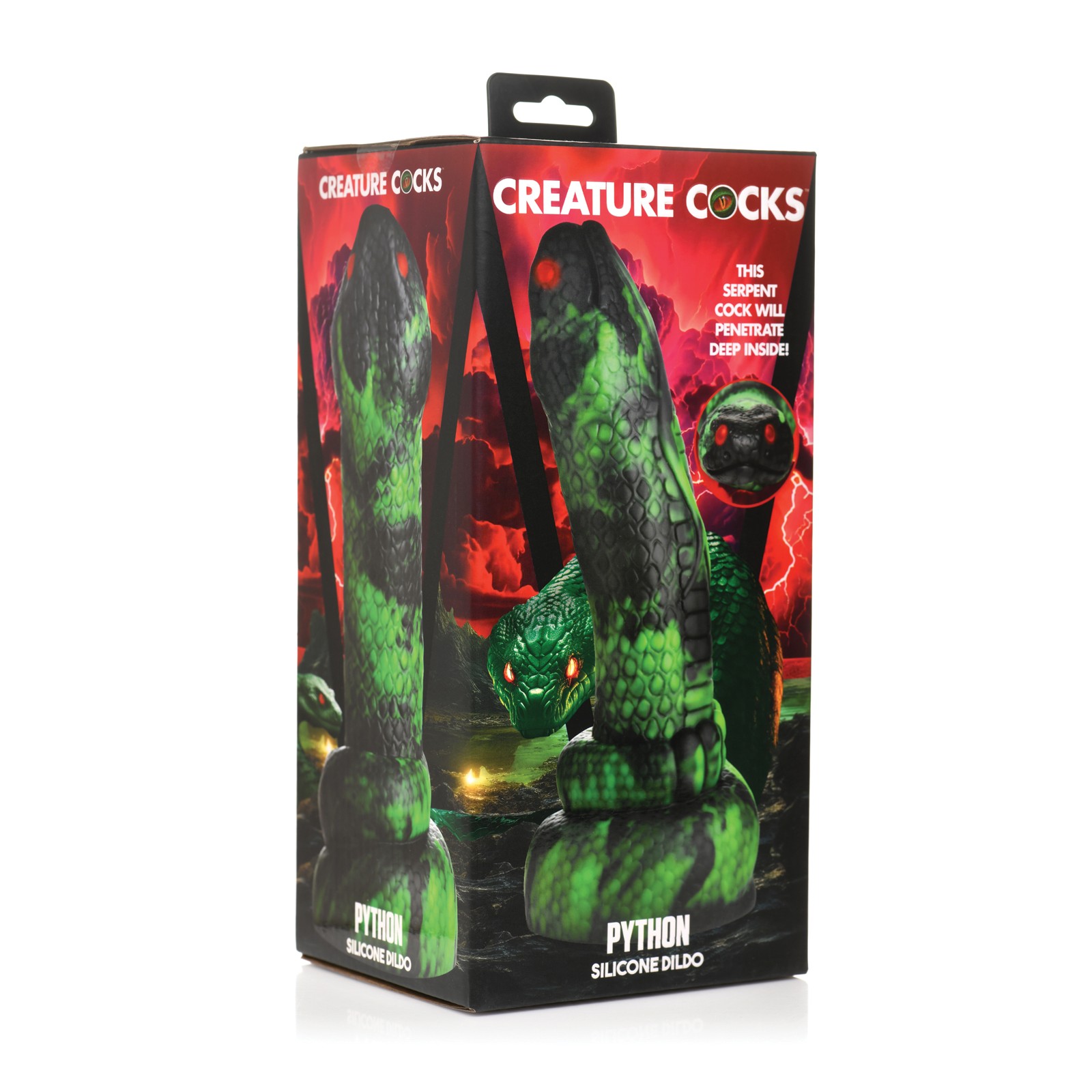 Python Silicone Dildo Creature Cocks Black/Green