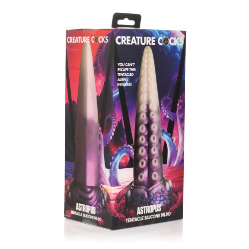 Creature Cocks Astropus Tentacle Silicone Dildo - Purple/White