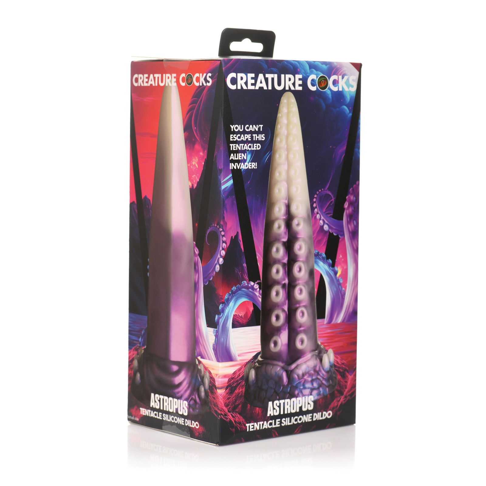 Creature Cocks Astropus Tentacle Silicone Dildo - Purple/White