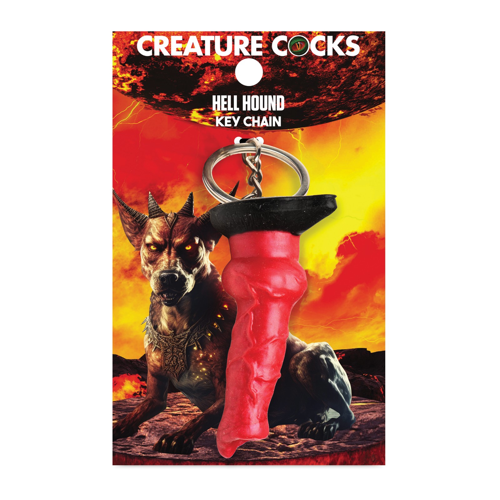 Creature Cocks Llave de Silicona Hell-Hound - Roja