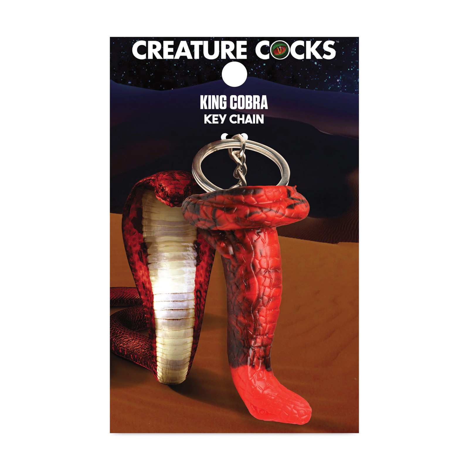 Creature Cocks King Cobra Silicone Key Chain for Unique Style