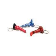 Colorful Creature Cocks Key Chain Set - 3 Pieces