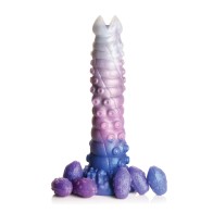 Tenta-Queen Silicone Dildo with Eggs Multi Color