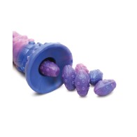 Tenta-Queen Silicone Dildo with Eggs Multi Color