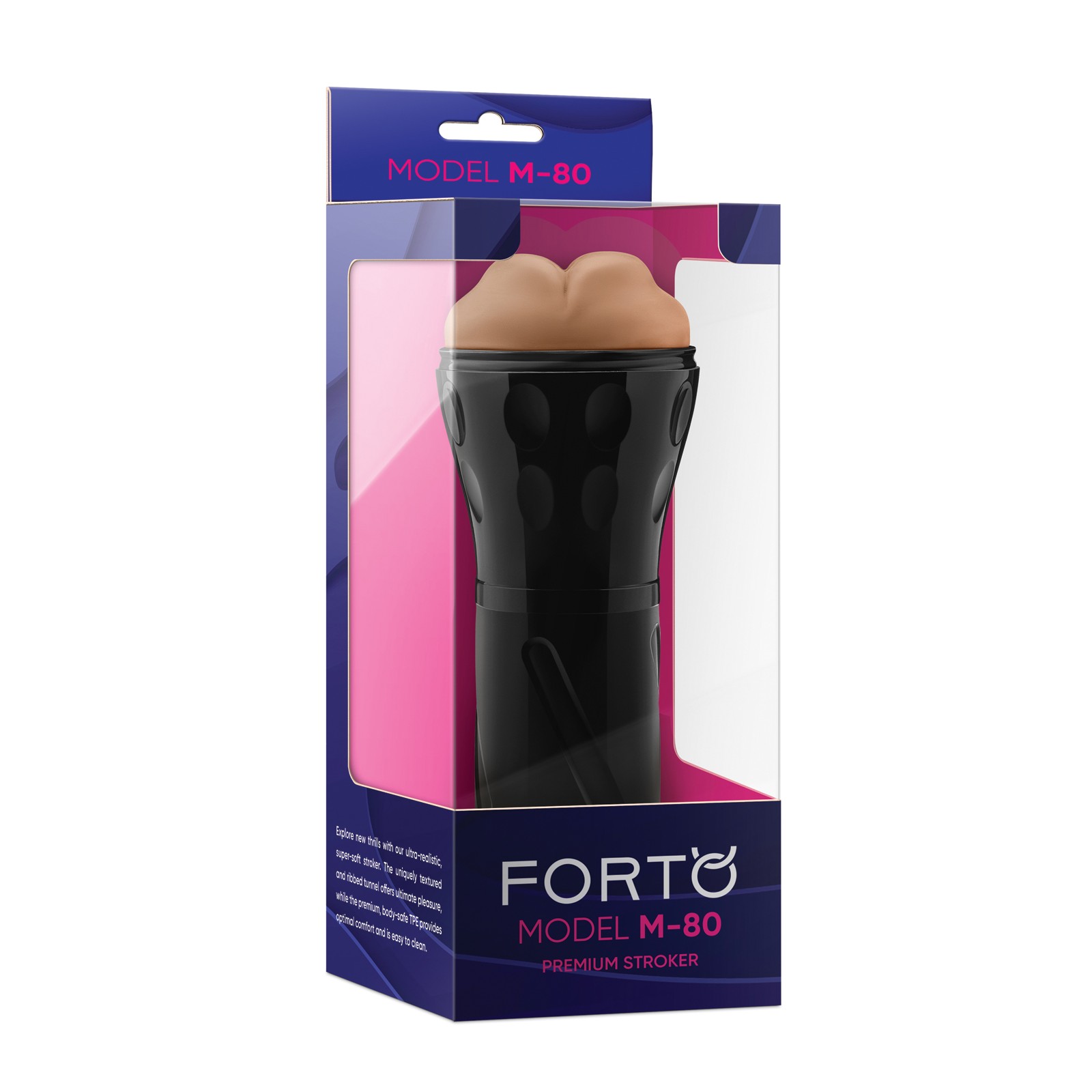 Forto M-80 Hard-Side Mouth Masturbator Tan