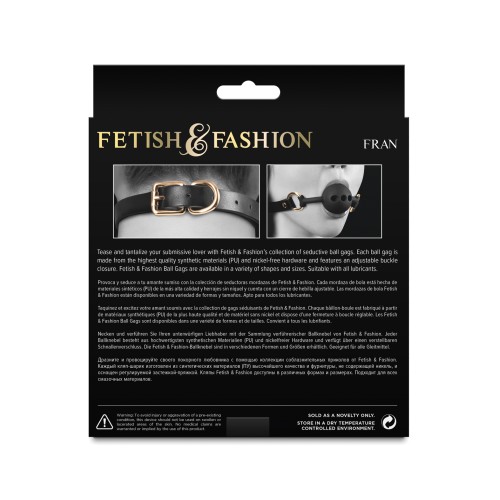 Fetish & Fashion Fran Ball Gag - Black - Teasing Pleasure