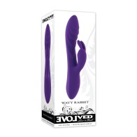 Evolved Wavy Rabbit Vibrator - Purple