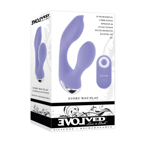 Evolved Every Way Play Remote-Controlled Rabbit Vibrator in Lilac