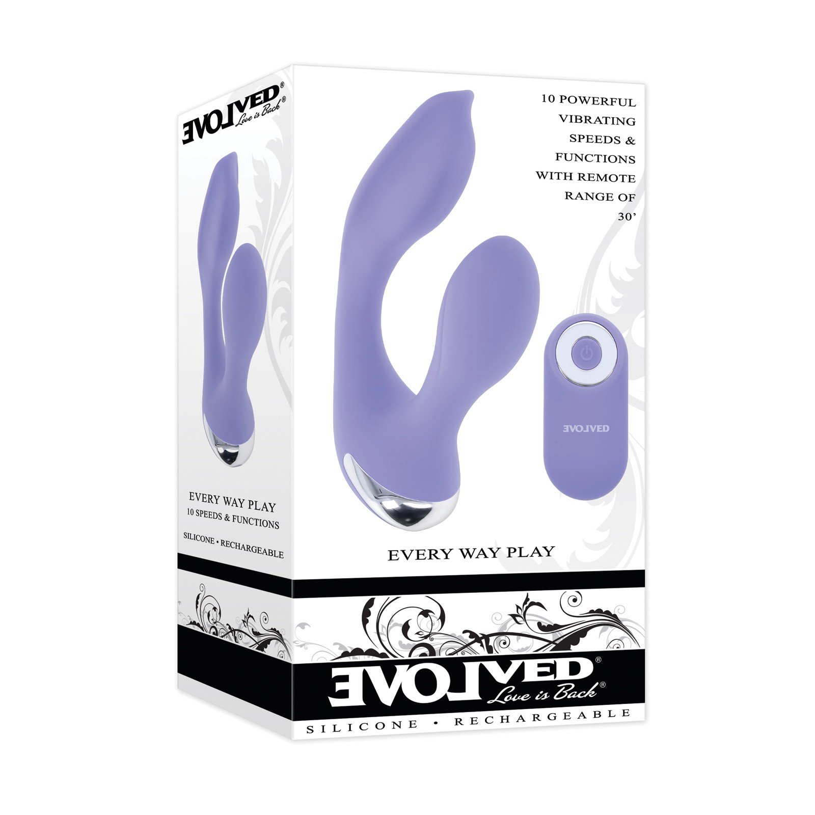 Vibrador Conejo Control Remoto Evolved Every Way Play en Lila