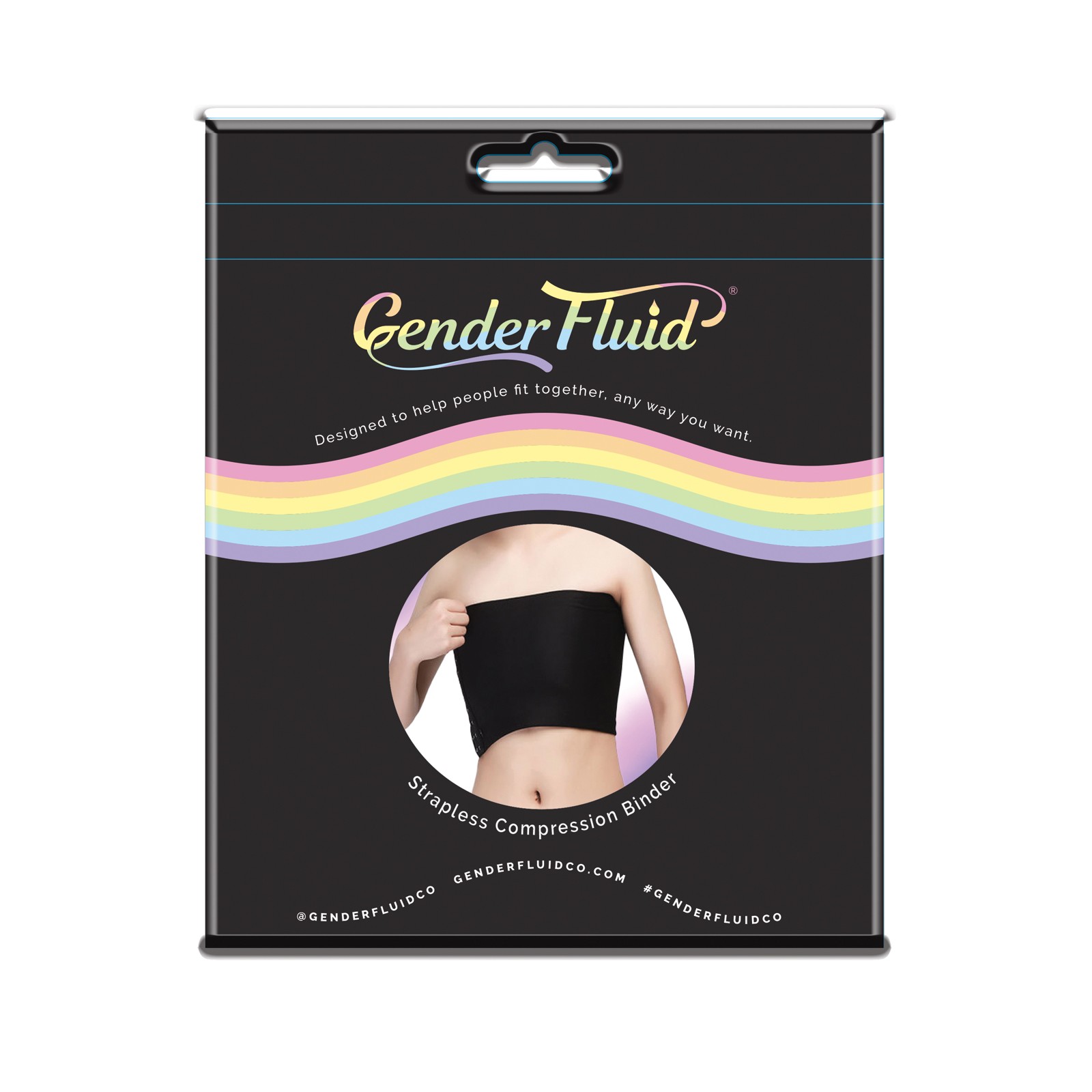 Binder de Compresión de Pecho Gender Fluid Negro