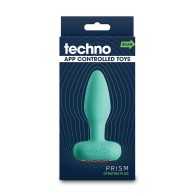 Plug Anal Rotatorio y Vibrante Controlado por App Techno Prism Verde Azulado