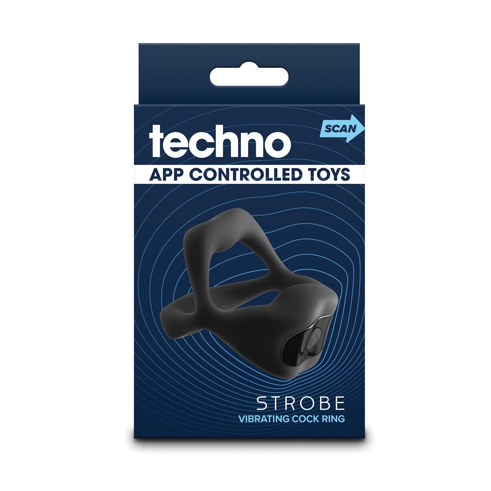 Techno Strobe Anillo Vibrante Controlado por App - Negro