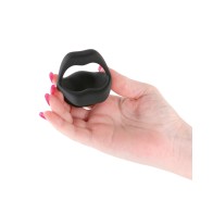 Techno Strobe App Controlled Vibrating Cock Ring - Black