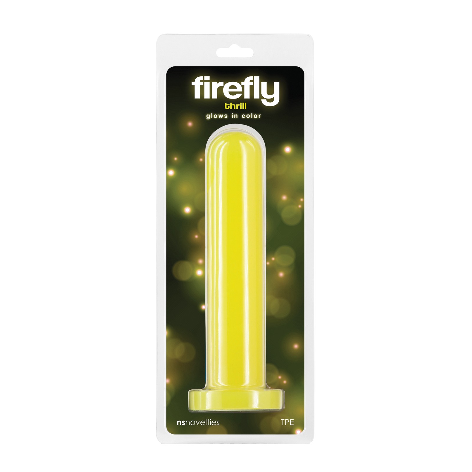 Firefly Thrill Glow in the Dark Dildo Large Yellow