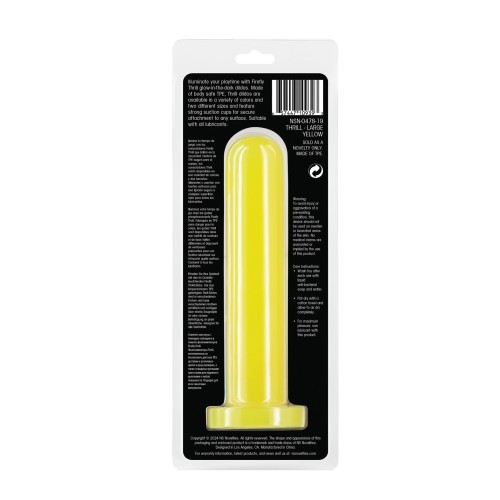 Firefly Thrill Glow in the Dark Dildo Large Yellow