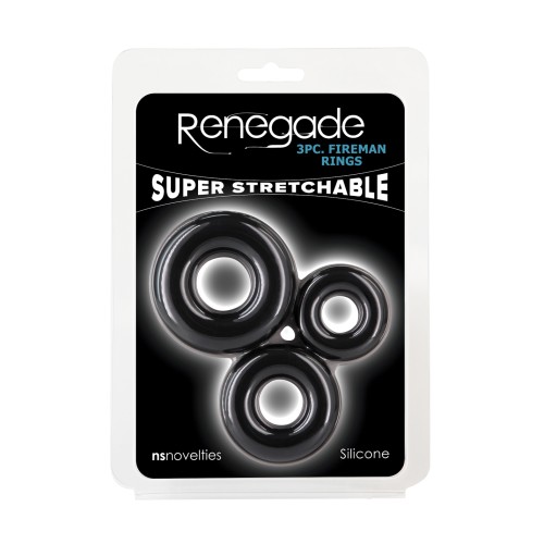 Renegade Fireman Cock Rings Pack of 3