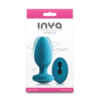 INYA Alpine 2.0 Gyrating Vibrating Anal Plug Remote Teal