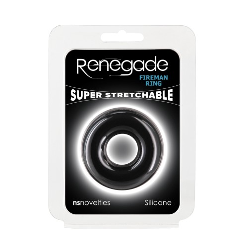 Renegade Fireman Cock Ring - Medium Black